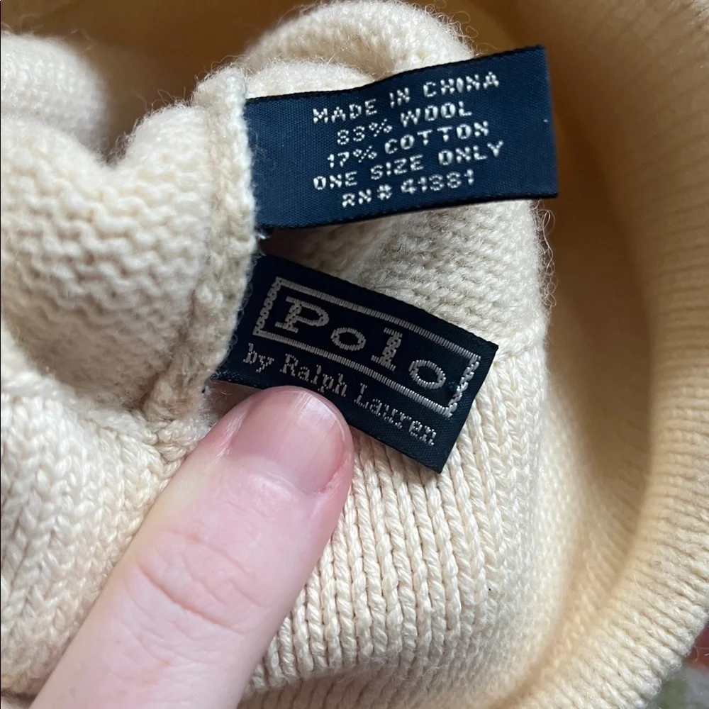 VINTAGE POLO RALPH LAUREN BEANIE CAP